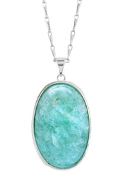 Amazonite Cabochon Pendant Necklace - SF