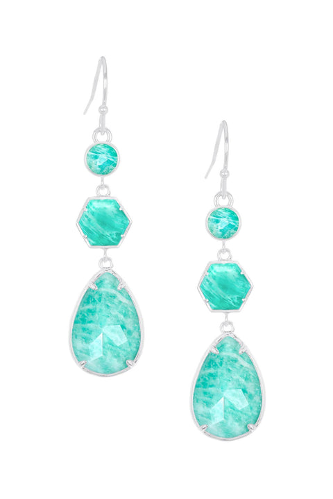 Amazonite Statement Earrings - SF