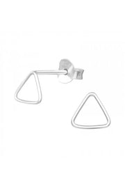 Sterling Silver Triangle Ear Studs - SS