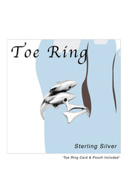 Sterling Silver Dolphin Adjustable Toe Ring - SS