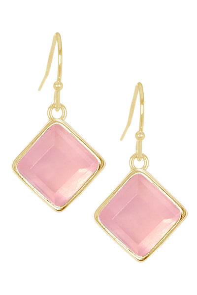 Rose Quartz Rachel Drop Earrings - GF