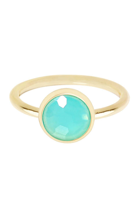 Amazonite Crystal Cab Ring - GF