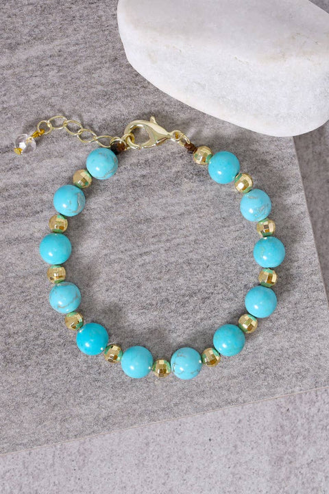 Stabilized Turquoise Chakra Bracelet - GF