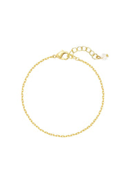 14k Gold Plated 1.5mm Staple Chain Bracelet - GP