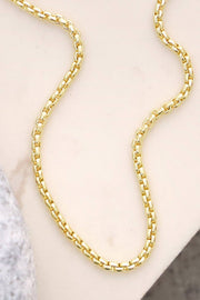 14k Gold Plated 1mm Round Box Chain - GP