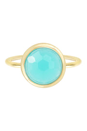 Amazonite Crystal Round Ring - GF