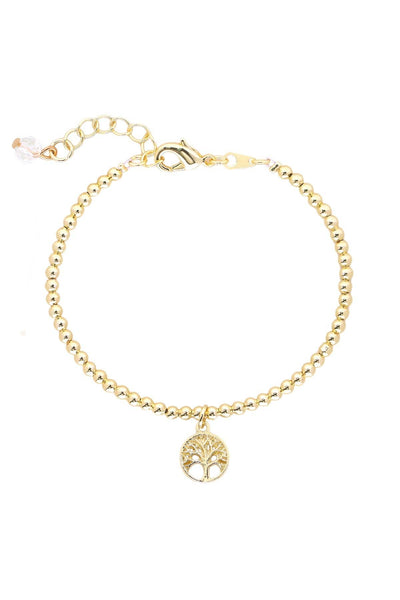 Tree of Life Beaded Charm Bracelet - GF
