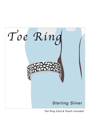 Sterling Silver Flower Adjustable Toe Ring - SS