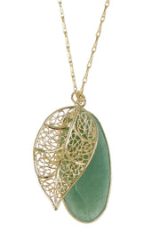 Green Aventurine Pendant Necklace - GF