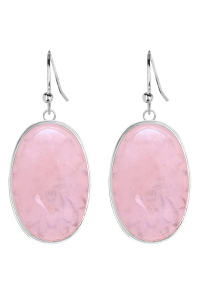 Rose Quartz Statement Earrings - SF