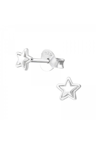 Sterling Silver Star Ear Studs - SS