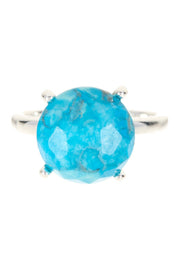 Turquoise Prong Set Round Ring - SF