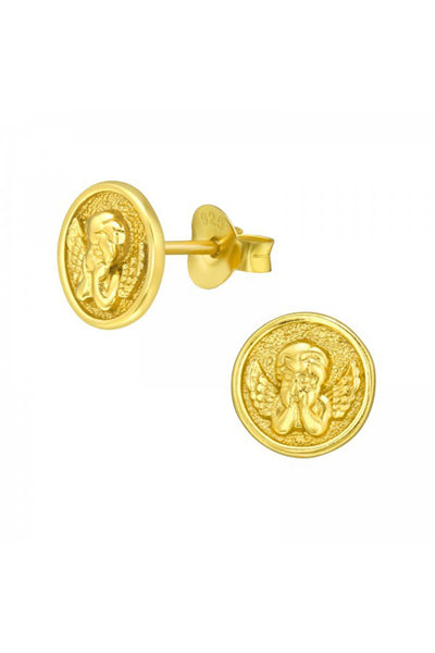 Sterling Silver Cupid Ear Studs - VM