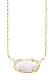 Mother Of Pearl Pendant Necklace - GF