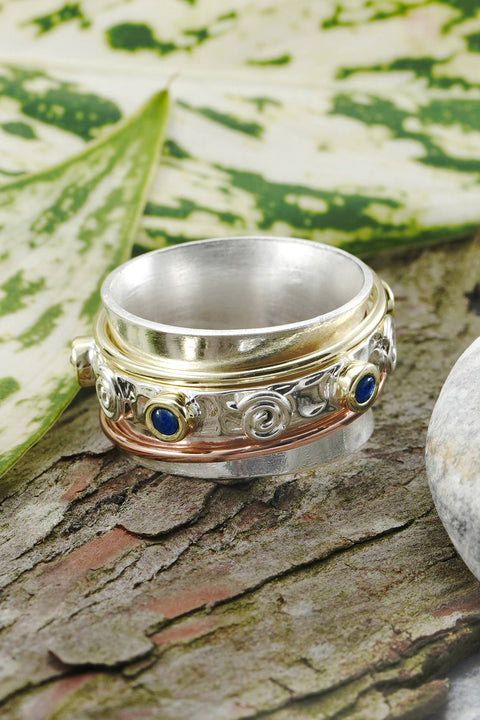 Lapis Tri Color Spinner Ring - SF