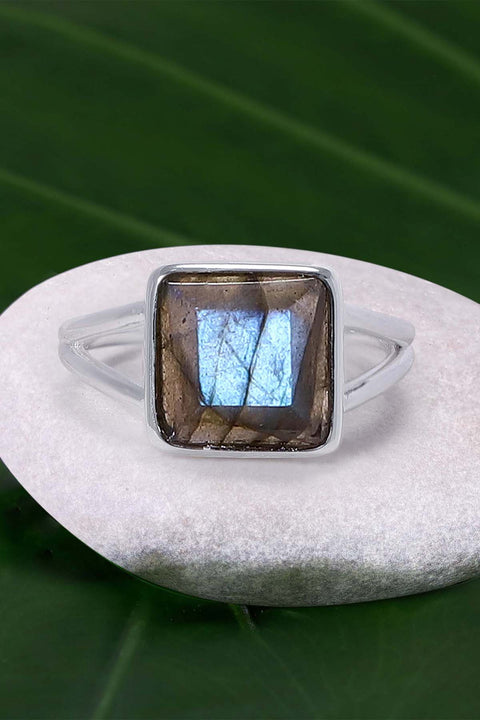 Labradorite Square Cut Ring - SF