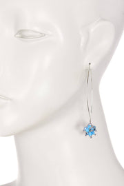 Blue Austrian Crystal Dangle Earrings - SF