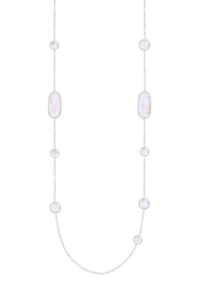 Mother Of Pearl Station Necklace - SF