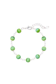 Green Murano Glass Mala Beads Bracelet - SF