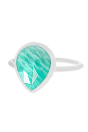 Amazonite Teardrop Ring - SF