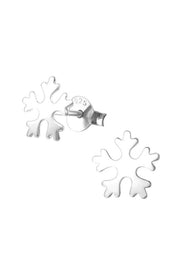 Sterling Silver Snowflake Ear Studs - SS