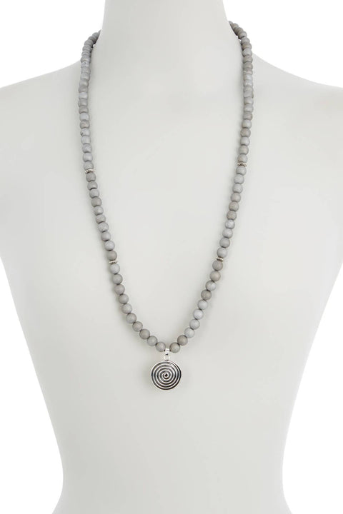 Hematite Druzy Mala Beads Necklace - SF