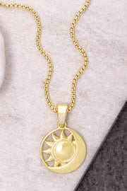 Sun & Moon Pendant Necklace - GF