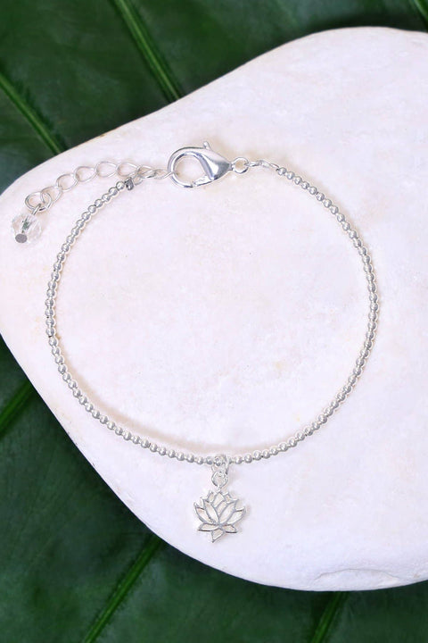 Lotus Charm Beaded Bracelet - SF