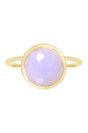 Blue Lace Agate Lollipop Ring - GF