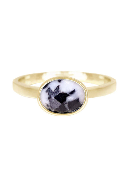 Zebra Jasper Cab Ring - GF