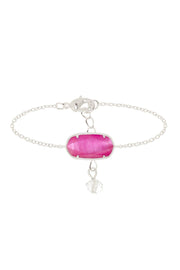 Pink Cat's Eye Link Bracelet - SF