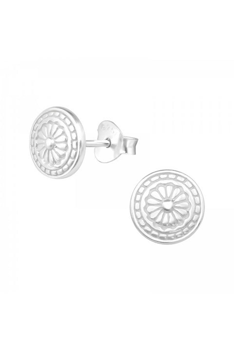 Sterling Silver Antique Ear Studs - SS