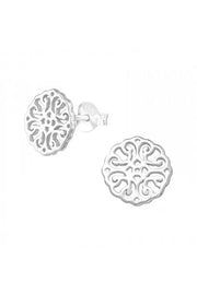 Sterling Silver Antique Ear Studs - SS